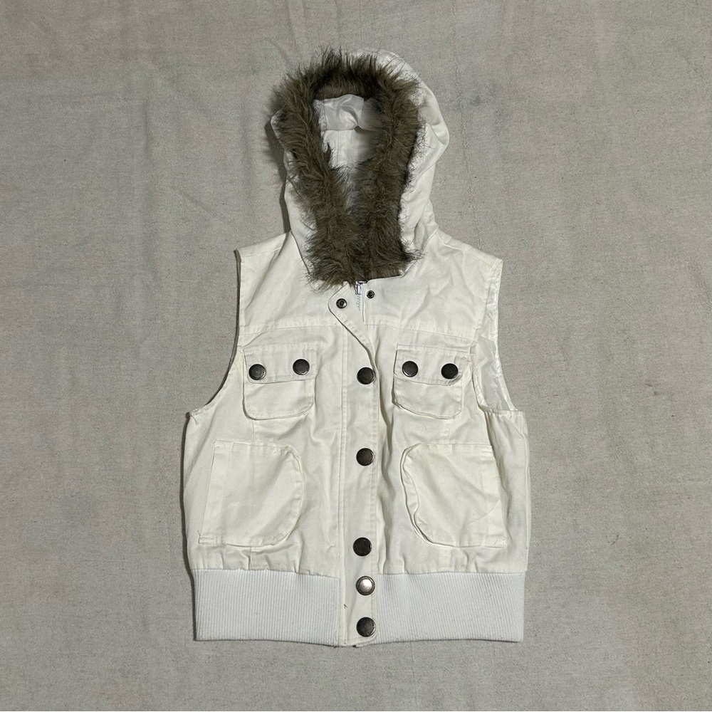 Womens Fur Hood Vest